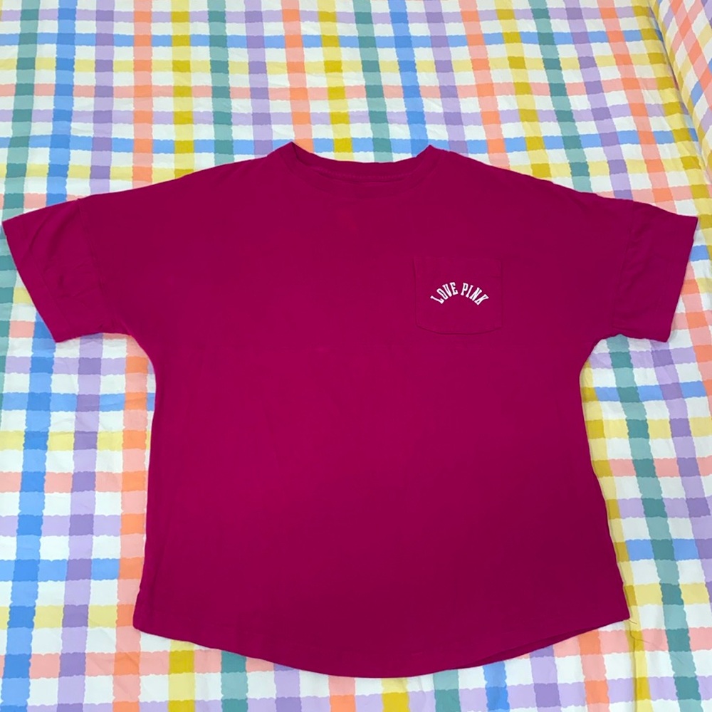 VS PINK Logo Boyfriend Fit Shirt